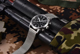 Popular Top Luxury Brand Military Style VK64 Stainless Steel Sapphire Waterproof Chronograph Men's Sport Quartz Watch - The Jewellery Supermarket