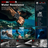 Solar Powered Luxury Quartz 316L Stainless Steel Case Waterproof 300M Dive Watch