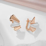 14 Karat Gold Filled Smooth Silver Gold Colour Wave Drop Earrings For Women Fine Jewellery