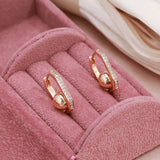 14 Karat Gold Filled Glossy AAA Zircon Diamonds Vintage Drop Ball Dangle Earrings
