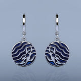 Fashion Irregular Round Geometric Handmade Enamel Earrings