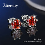 New Silver Moissanite Diamond Studs Earrings Pass Diamond Tester For Men Women