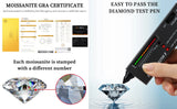 Emerald/Radiant Cut Real Full Moissanite 8*10mm D Color Diamond 925 Sterling Silver Ring for Women Wedding Band
