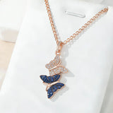 14K Gold Filled Unique Butterfly Design Luxury Fashion Pendant And Necklace For Women