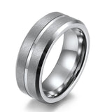 New Trendy Smooth Surface 8MM Tungsten Carbide Wedding Engagement Men's Rings Anniversary Jewelry Gift For Men