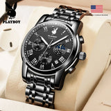 Luxury Top Brand Casual Business Watches - Stainless Steel Waterproof Quartz High Quality Men's Watches