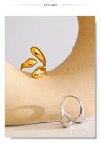 18K Gold Plated High Quality Smooth Stainless Steel Geometric Casting Distinctive