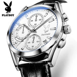 New Top Brand High Quality Original Leather Strap Multifunction Quartz Fashion Business Luxury Watch for Men