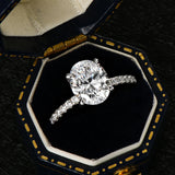 Lovely Oval Cut 1-3Ct VVS1 Moissanite Diamond Rings For Women 925 Sterling Silver Romantic Engagement GRA Jewellery