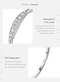 Classic Geometric VVS1 D Color Moissanite Rings 925 Sterling Silver Ring