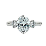 Exquisite GRA Certified 2CT Oval Cut Moissanite Diamonds Engagement Wedding Ladies Rings 925 Silver Fine Jewellery