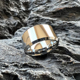 Bevel Edges 10mm 12mm Men Women Popular Tungsten Couples Wedding Ring