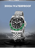 1612 Movement 316L Stainless Steel Sapphire Crystal Glass 200M Water Resistance Watch