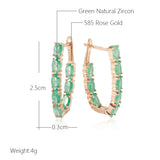 14 Karat Rolled Gold Oval Multicolor AAA Zircon Crystals Long Drop Luxury Earrings