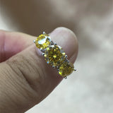 Stunning 18KWGP 3 Stone 4ct/2ct VVS1 D Colour Moissanite Diamonds Silver Ring