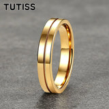 Classic 4mm Multicolour Tungsten Carbide Wedding Engagement Rings For Men Women