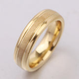 Classic Gold Colour Matte Tungsten Wedding Engagement Ring Couple for Men Women