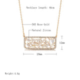 Marvelous Square 14K Filled Rose Gold AAA Zircon Diamonds Necklace - Fashion High Quality Daily Fine Jewellery