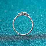 Terrific VVS1 D Colour Moissanite Diamond  925 Sterling Silver Engagement Ring