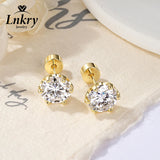 New 3MM-8MM Moissanite Diamonds Stud Earrings for Men Women