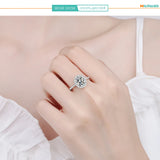 Fabulous 1/2CT VVS1 Moissanite Diamonds Oval Cut Rings For Women Promise Romance Engagement Silver Fine Jewellery