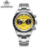 New Luxury Men Waterproof 100m Ceramic Bezel Luminous Steel Quartz Diver Watch