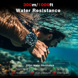 New Solar Powered Luxury 316L Stainless Steel Case Waterproof 300M Quartz Dive Watch