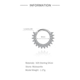 Round Cut 0.03-1.2CT Moissanite Diamonds Sterling Silver Unisex Stud Earrings