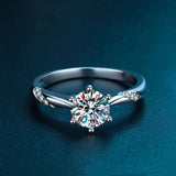 Stunning 1-3CT VVS1 D Colour Moissanite Diamonds Rings for Women Engagement Promise Wedding High Qualiy Jewellery