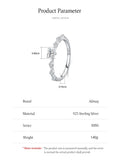 Sweet Heart shaped Sterling Silver Dazzling AAAA Lab Created Diamond Rings