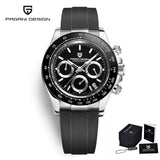 Famous Brand Sky Blue Dial Classics Sapphire Retro Chronograph Stainless Steel Waterproof Men Quartz Watches