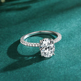 Luxury 925 Sterling Silver Oval AAAA Lab Created Diamond Ring Fine Jewellery