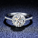 New 100% Real Moissanite Ring D Colour VVS1 Pass Diamond Test Adjustable S925 Silver GRA Certificate Wedding Rings