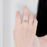 Fine 0.5ct 1ct 2ct VVS1 D Colour Moissanite Diamond Solitaire Silver Engagement Ring
