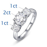 Dazzling 2/4ct D Colour VVS1 Moissanite Diamonds Wedding Engagement Rings  Gold Plated 925 Silver Fine Jewellery