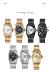 Luxury Brand Triangle Men Sports Quartz Watches For Men - Stainless Steel Golden Waterproof Popular Wrist Watches