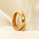 Fashion Cut Polygonal Tungsten Steel 4MM/6MM Rings for Couples Finw Jewellery