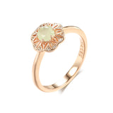 14K Rolled Gold Lake Green AAA Zircon Crystal Classic Trendy Fashion Rings For Women