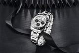 New Luxury Brand Men's Quartz Watches - Sapphire Retro Chronograph Stainless Steel Waterproof Watches for Men - The Jewellery Supermarket
