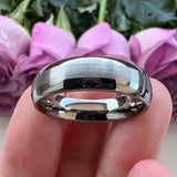 Dome Band Center Brushed 8MM 10MM Men's and Women's Tungsten Carbide Rings