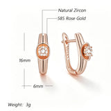 14 Karat Gold Filled Luxury Geometry AAA Zircon Diamonds Drop Earrings Fashion Jewellery