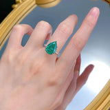 Amazing New Imported Water Drop Emerald Green High Quality AAAAA High Carbon Diamonds Fashion Rings - The Jewellery Supermarket