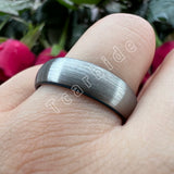 Domed Brushed Multicolor 6mm 8mm Tungsten Engagement Wedding Rings For Women Men