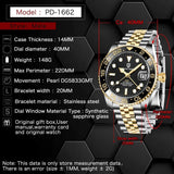 New Fashion Luxury Men GMT Watch 40MM Ceramic Ring 316 Stainless Steel Sapphire Glass Men Automatic Watches