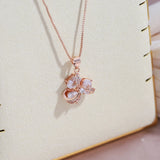 Outstanding Shiny 14K Filled Rose Gold AAA Zircon Diamonds Pendant Necklace For Women - Fine Jewellery