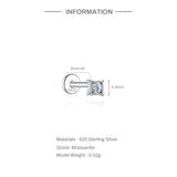 Round Cut 0.03-1.2CT Moissanite Diamonds Sterling Silver Unisex Stud Earrings