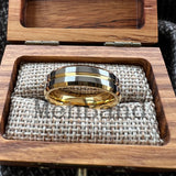 Groove Center Surface and Bevel Polished 6/8mm Tungsten Carbide Men's Women's Rings