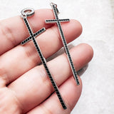 Brand New Black Cross 925 Sterling Silver Vintage Faith Fine Women Men Christian Charm Pendant - The Jewellery Supermarket