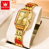 Luxury Brand Gold Plated Stainless Steel Waterproof Automatic Date Women's Watches - Elegant Bracelet Set Ideal Gift