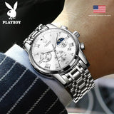 High Quality Waterproof Stainless Steel Casual Men's Wrist Watch Chronograph Fashion Quartz Top Brand Watches